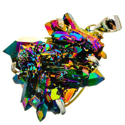Titanium Sunshine Druzy Pendants handcrafted by Ana Silver Co - PD33390 - Photo 2