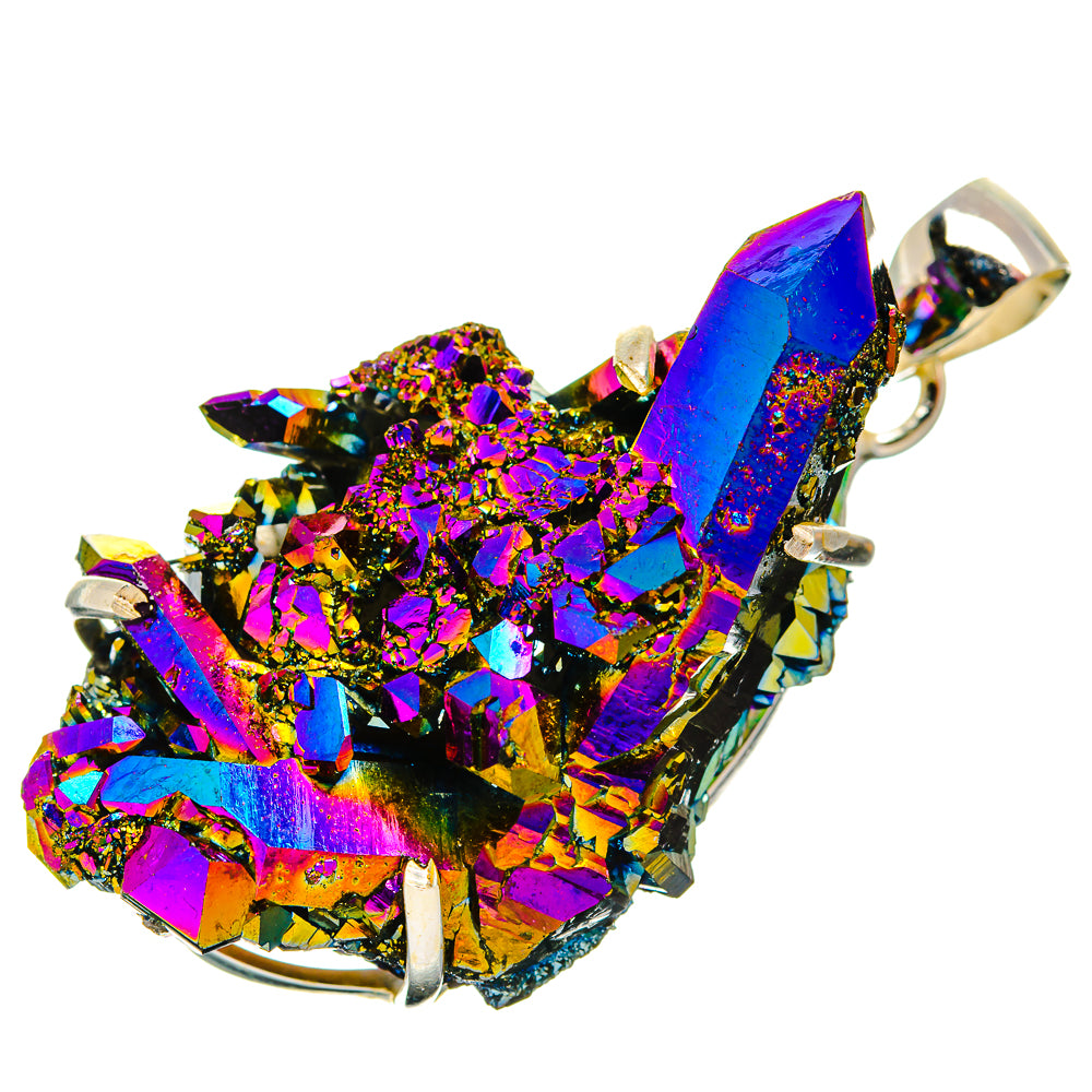 Titanium Sunshine Druzy Pendants handcrafted by Ana Silver Co - PD33394 - Photo 2