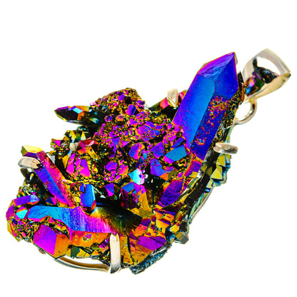 Titanium Sunshine Druzy Pendants handcrafted by Ana Silver Co - PD33394 - Photo 2
