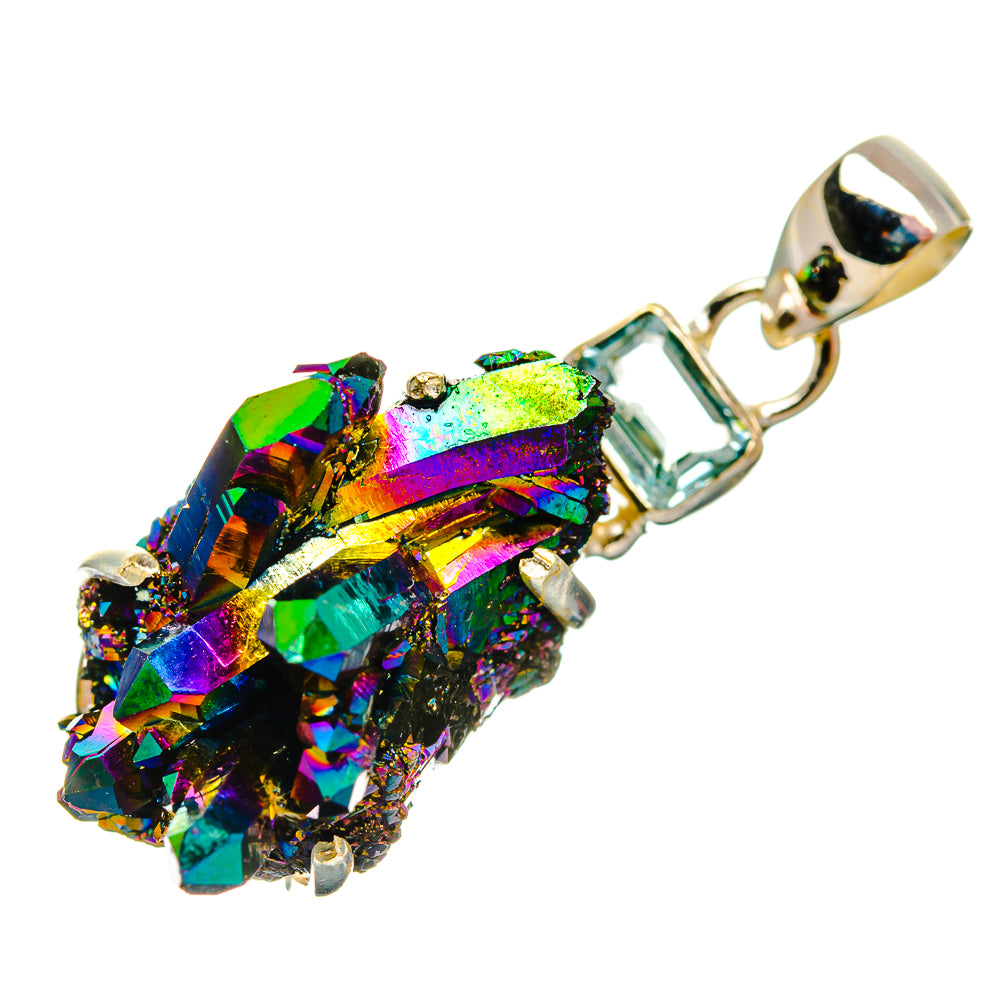 Titanium Sunshine Druzy Pendants handcrafted by Ana Silver Co - PD33395 - Photo 2