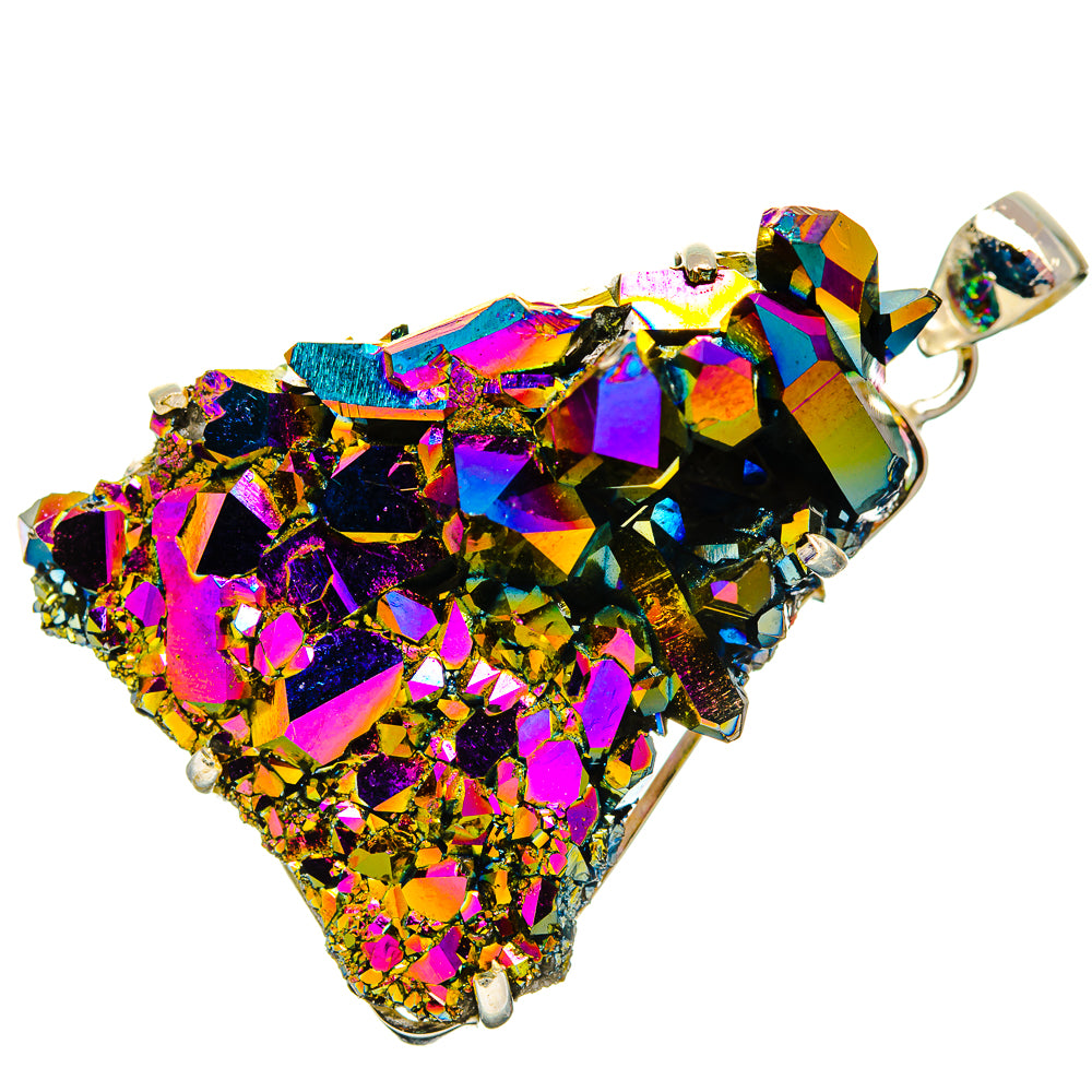 Titanium Sunshine Druzy Pendants handcrafted by Ana Silver Co - PD33397 - Photo 2