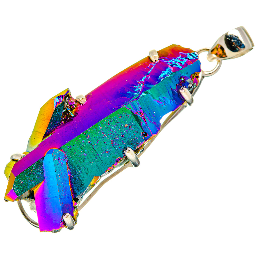 Titanium Sunshine Druzy Pendants handcrafted by Ana Silver Co - PD33398 - Photo 2
