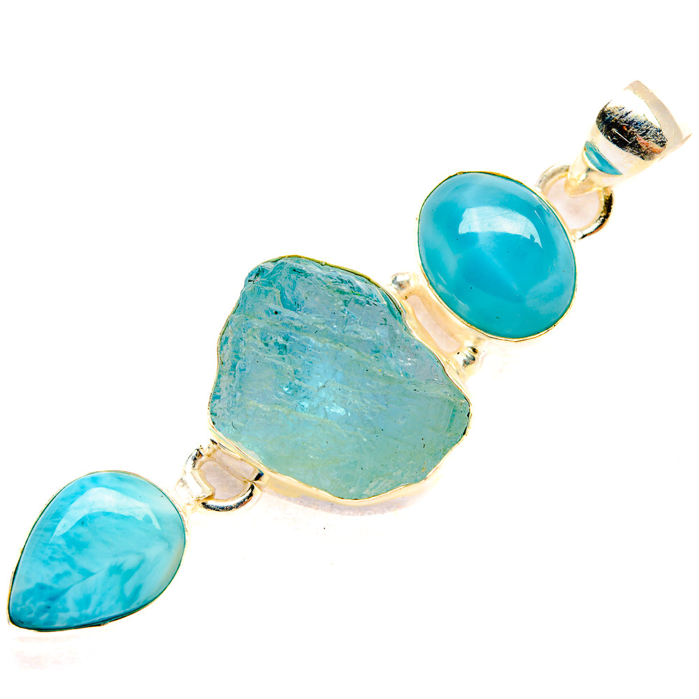 Aquamarine Pendants handcrafted by Ana Silver Co - PD33401 - Photo 2