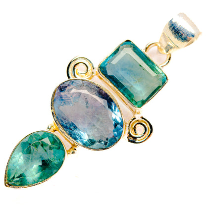 Blue Fluorite Pendants handcrafted by Ana Silver Co - PD33408 - Photo 2