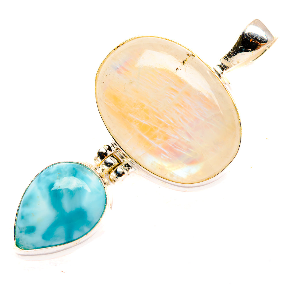 Rainbow Moonstone Pendants handcrafted by Ana Silver Co - PD33414 - Photo 2