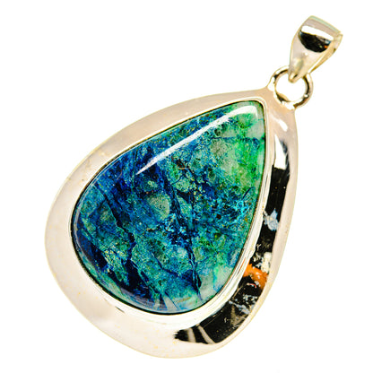 Chrysocolla In Quartz Pendants handcrafted by Ana Silver Co - PD3342