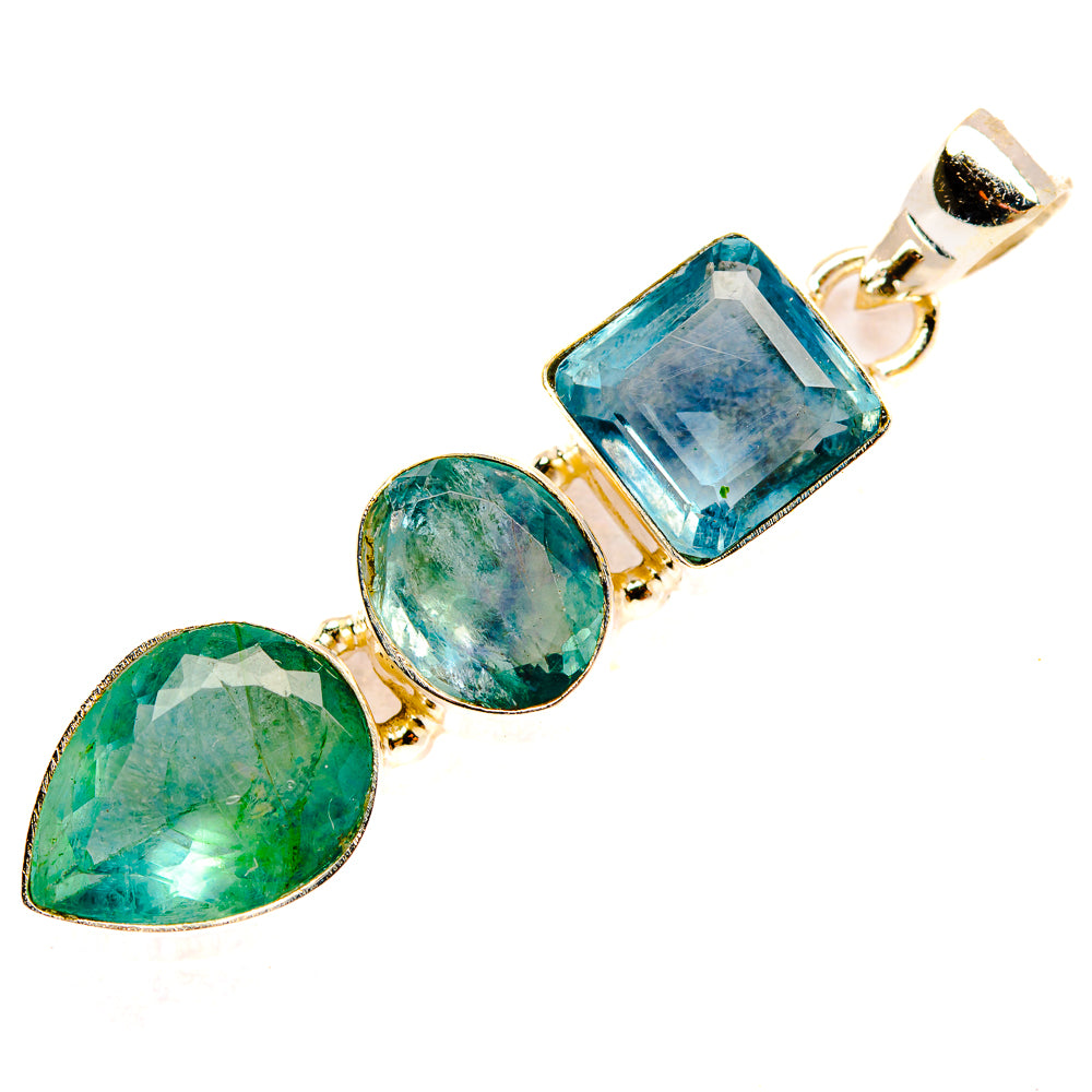 Blue Fluorite Pendants handcrafted by Ana Silver Co - PD33420 - Photo 2