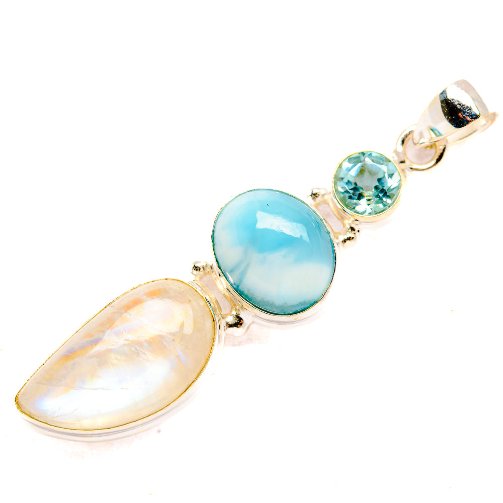 Rainbow Moonstone Pendants handcrafted by Ana Silver Co - PD33421 - Photo 2