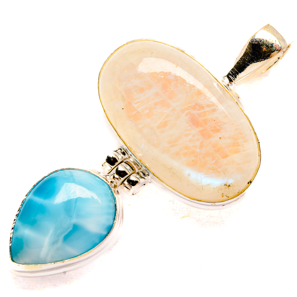 Rainbow Moonstone Pendants handcrafted by Ana Silver Co - PD33434 - Photo 2