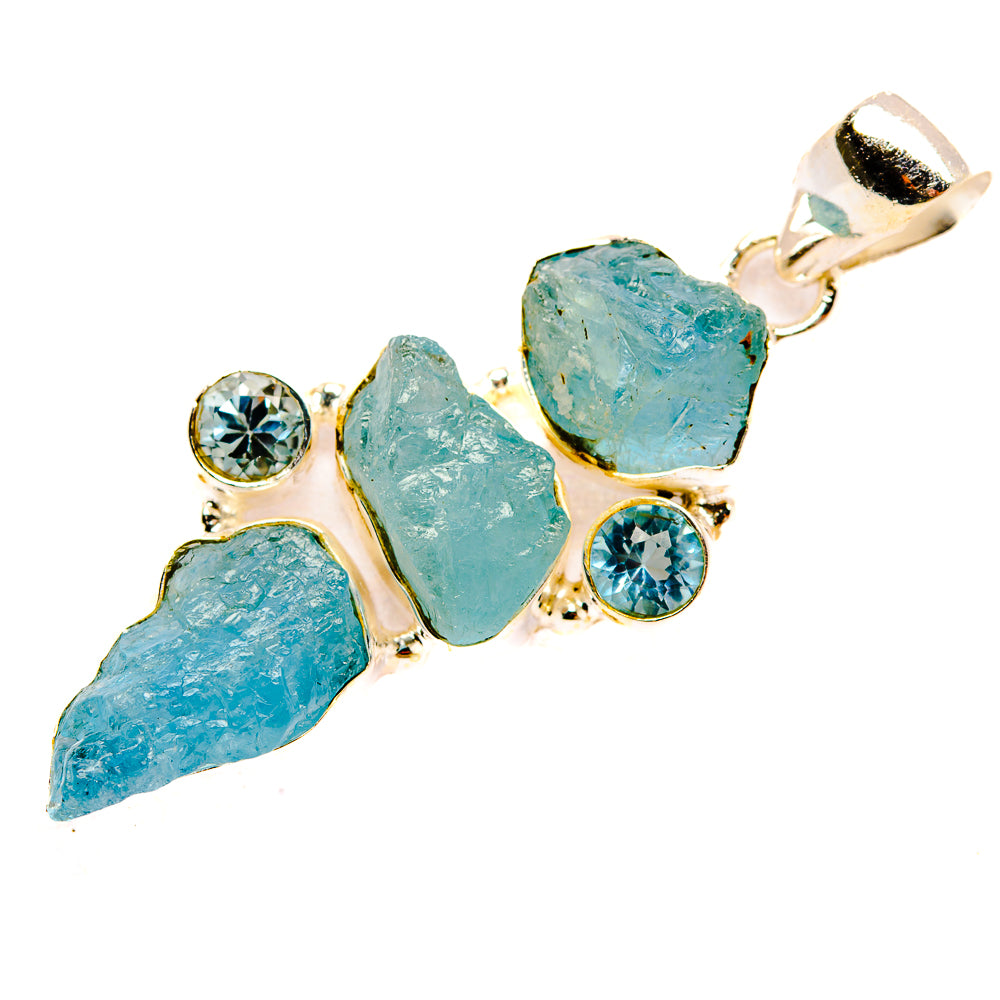 Aquamarine Pendants handcrafted by Ana Silver Co - PD33437 - Photo 2