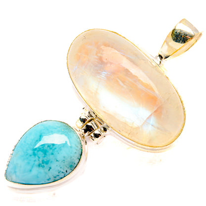 Rainbow Moonstone Pendants handcrafted by Ana Silver Co - PD33447 - Photo 2