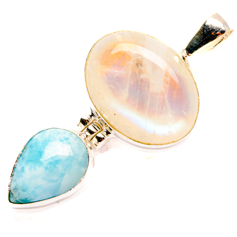 Rainbow Moonstone Pendants handcrafted by Ana Silver Co - PD33449 - Photo 2