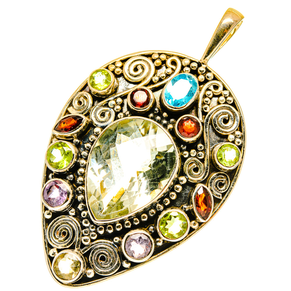 Green Amethyst Pendants handcrafted by Ana Silver Co - PD3345