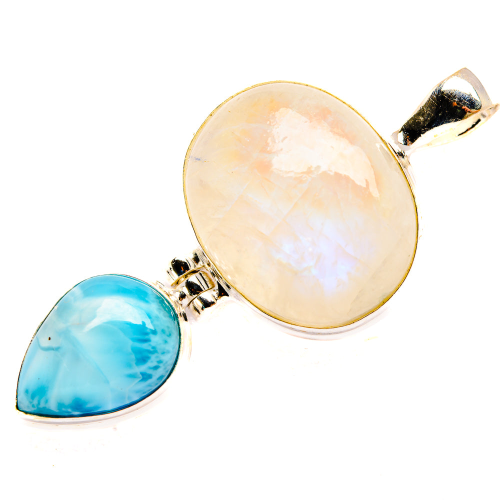 Rainbow Moonstone Pendants handcrafted by Ana Silver Co - PD33454 - Photo 2