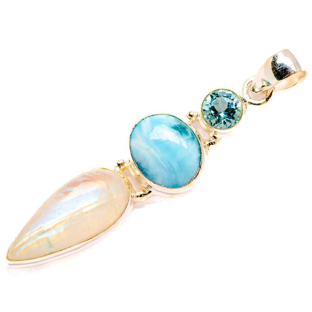 Rainbow Moonstone Pendants handcrafted by Ana Silver Co - PD33460 - Photo 2