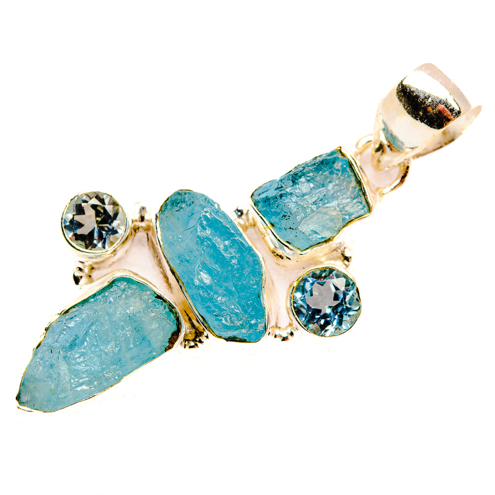 Aquamarine Pendants handcrafted by Ana Silver Co - PD33467 - Photo 2