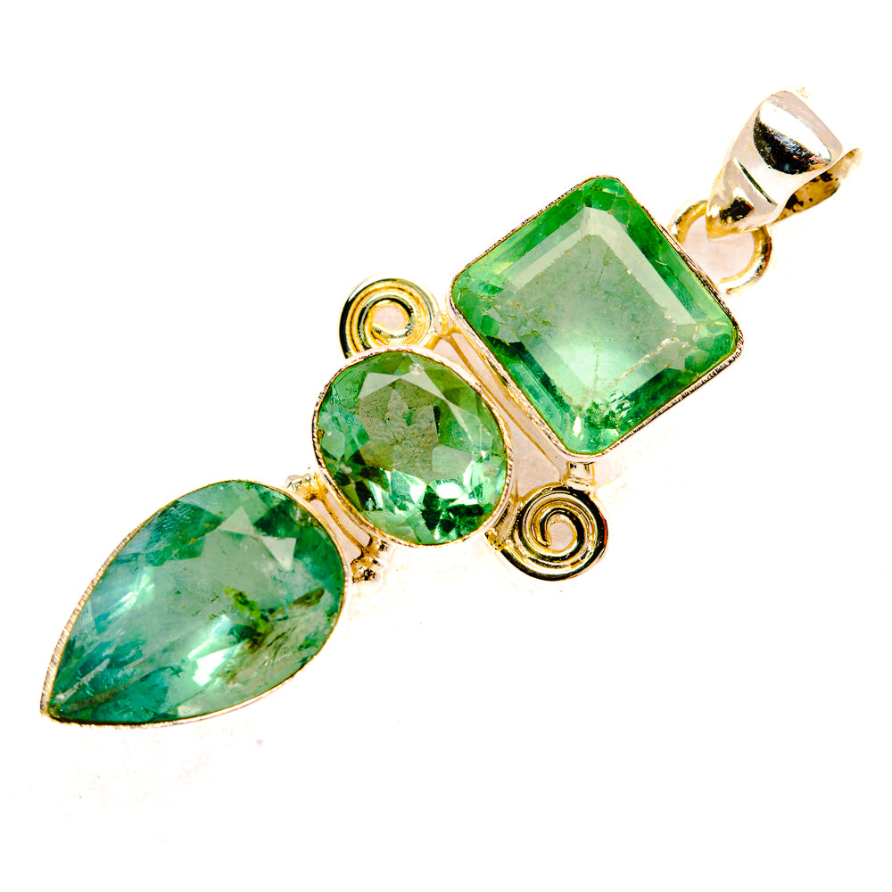Green Fluorite Pendants handcrafted by Ana Silver Co - PD33482 - Photo 2