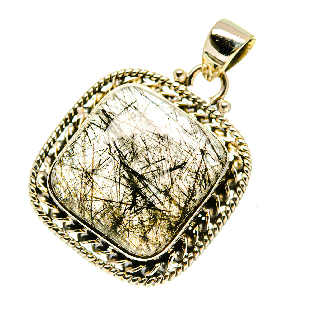 Tourmalinated Quartz Pendants handcrafted by Ana Silver Co - PD3349