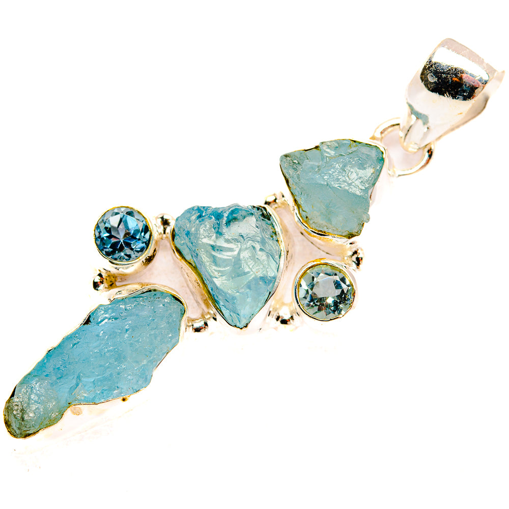 Aquamarine Pendants handcrafted by Ana Silver Co - PD33493 - Photo 2