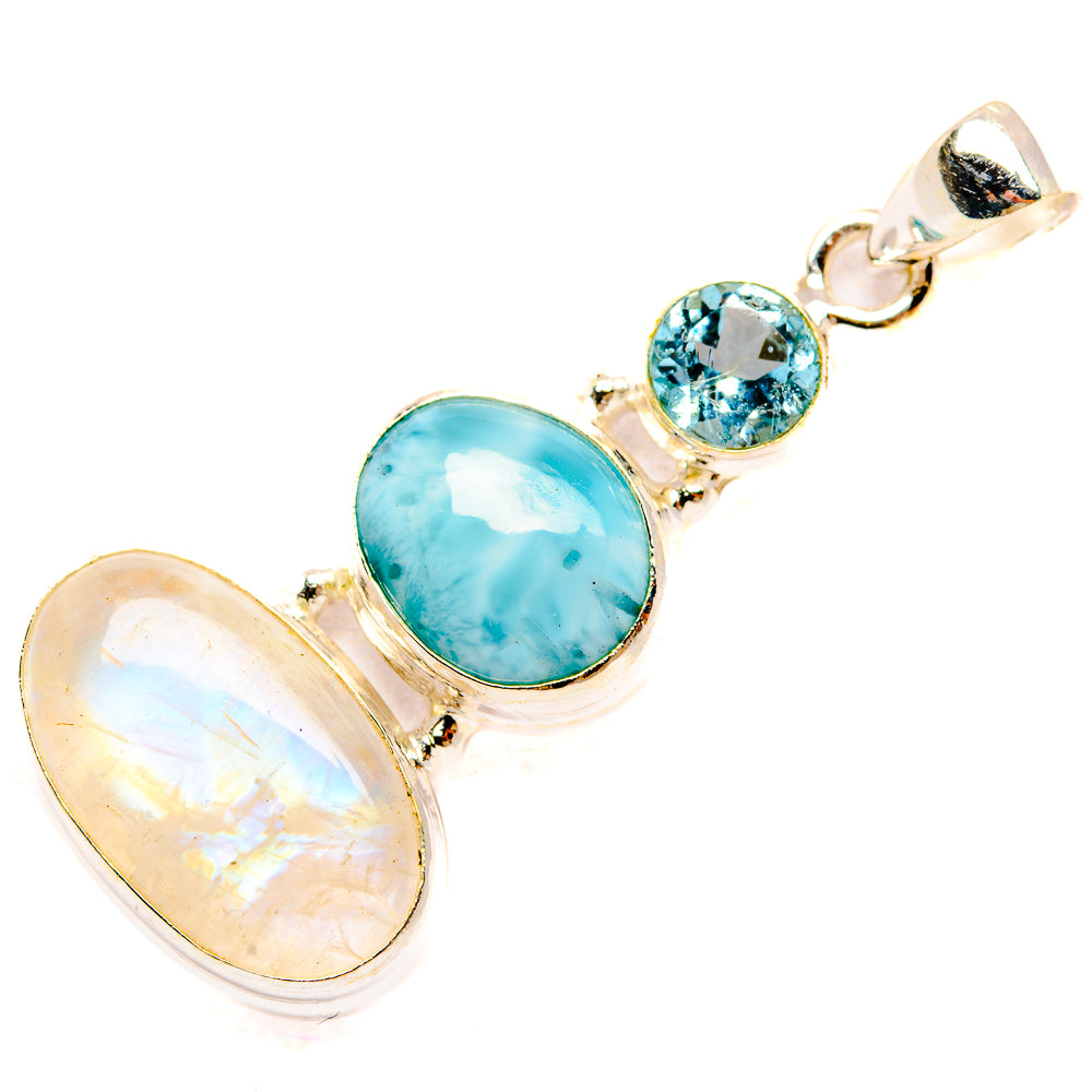 Rainbow Moonstone Pendants handcrafted by Ana Silver Co - PD33498 - Photo 2
