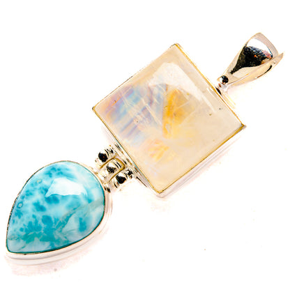 Rainbow Moonstone Pendants handcrafted by Ana Silver Co - PD33509 - Photo 2