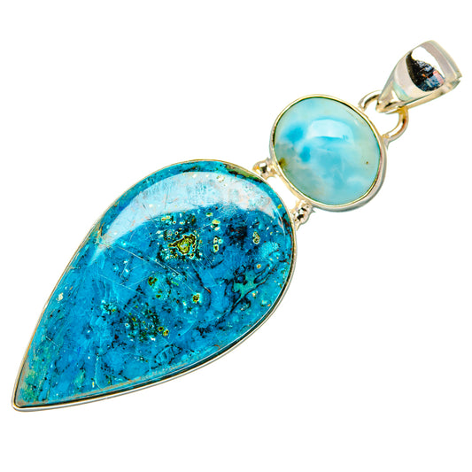 Chrysocolla Pendants handcrafted by Ana Silver Co - PD33517 - Photo 2