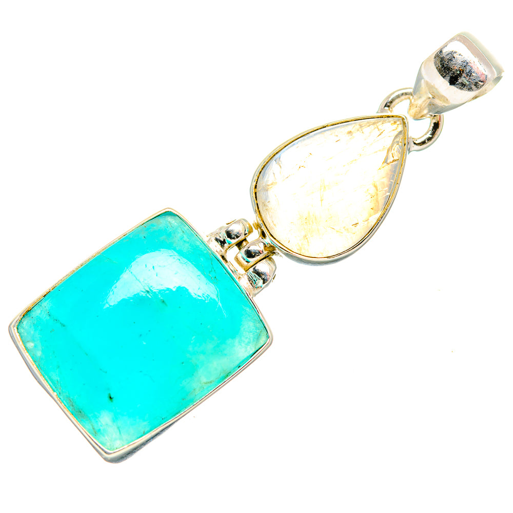 Amazonite Pendants handcrafted by Ana Silver Co - PD33529 - Photo 2