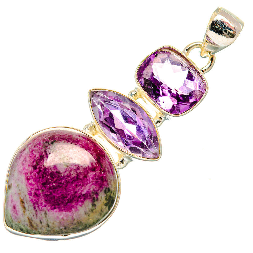 Ruby Fuchsite Pendants handcrafted by Ana Silver Co - PD33531 - Photo 2