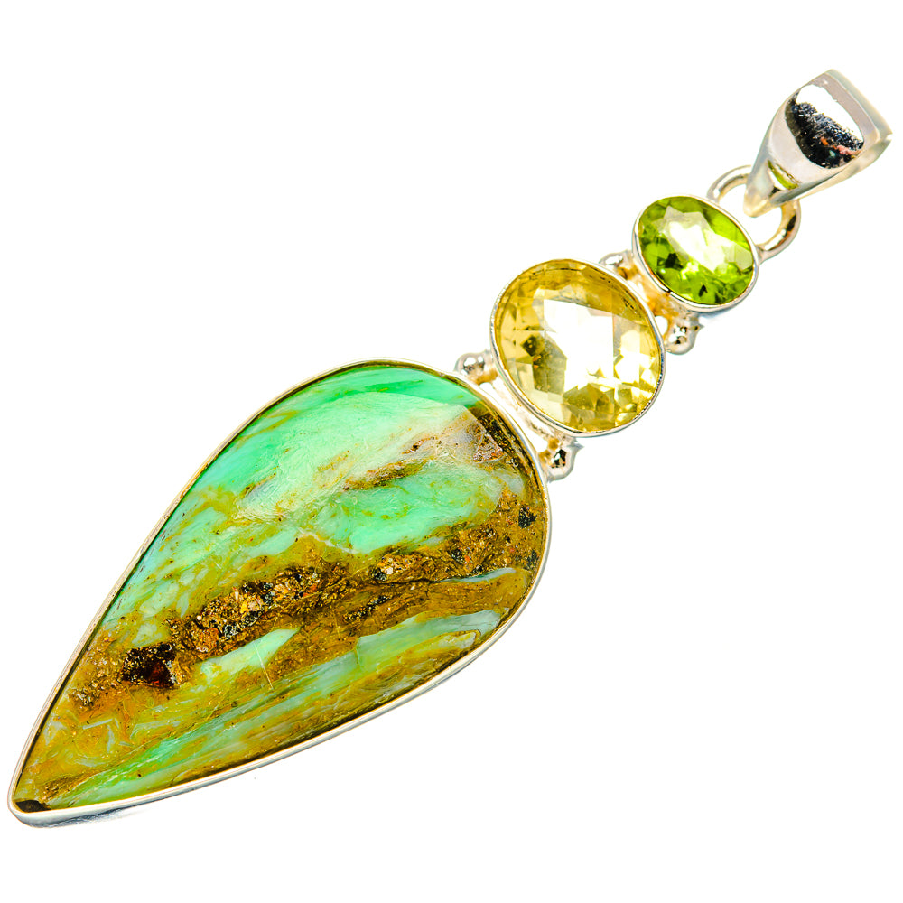 Peruvian Opal Pendants handcrafted by Ana Silver Co - PD33538 - Photo 2