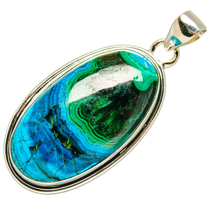 Malachite In Chrysocolla Pendants handcrafted by Ana Silver Co - PD33552 - Photo 2
