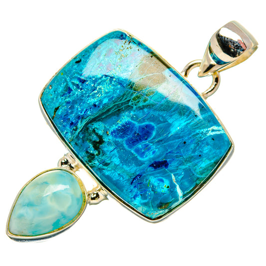 Chrysocolla Pendants handcrafted by Ana Silver Co - PD33558 - Photo 2
