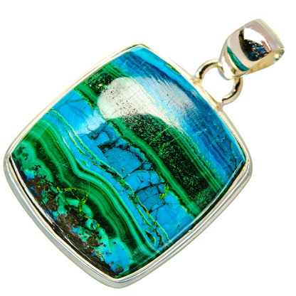 Malachite In Chrysocolla Pendants handcrafted by Ana Silver Co - PD33563 - Photo 2