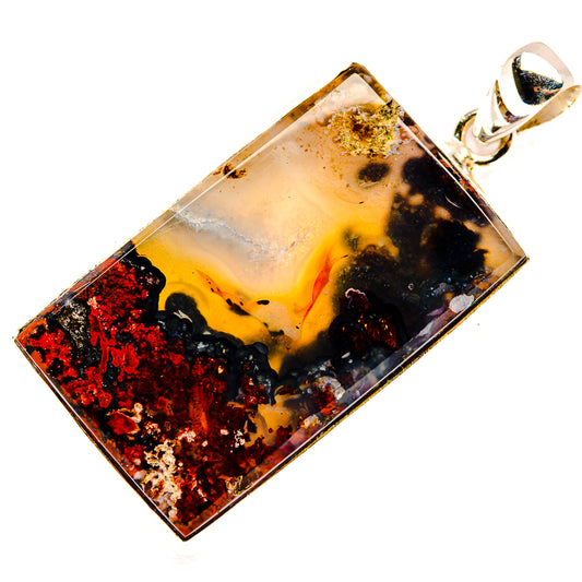 Indonesian Plume Agate Pendants handcrafted by Ana Silver Co - PD33567 - Photo 2