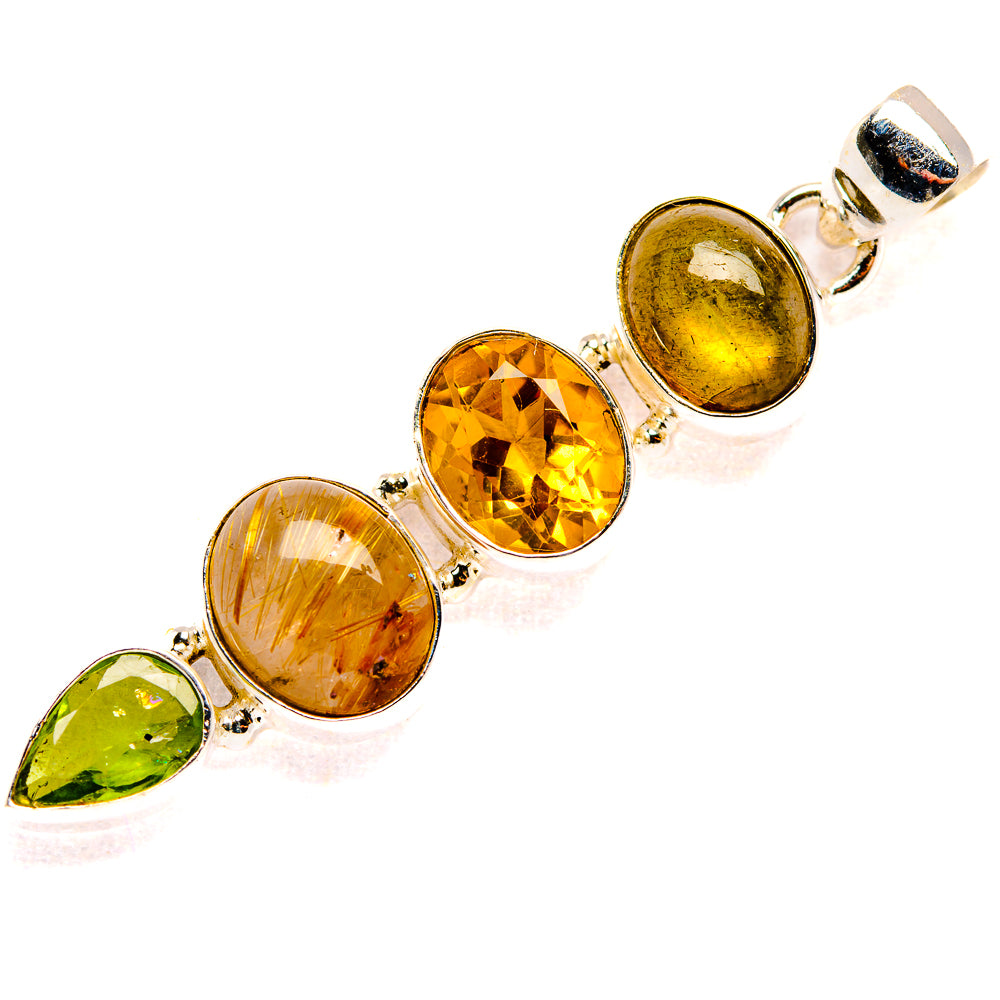 Rutilated Quartz Pendants handcrafted by Ana Silver Co - PD33575 - Photo 2