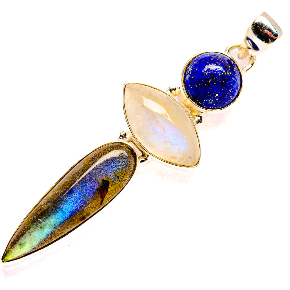 Labradorite Pendants handcrafted by Ana Silver Co - PD33577 - Photo 2