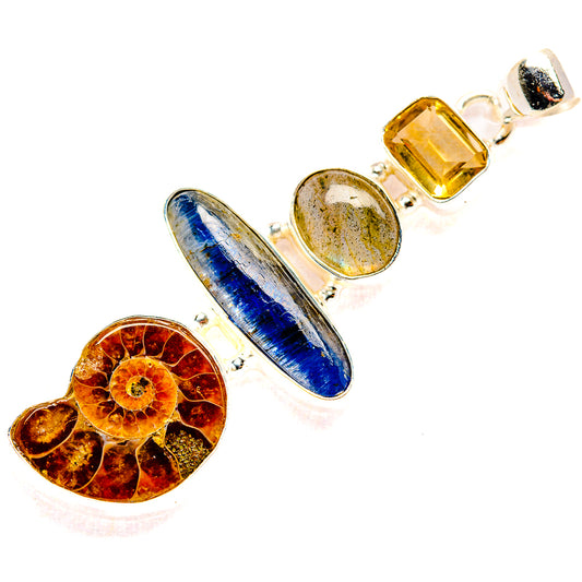 Ammonite Fossil Pendants handcrafted by Ana Silver Co - PD33583 - Photo 2