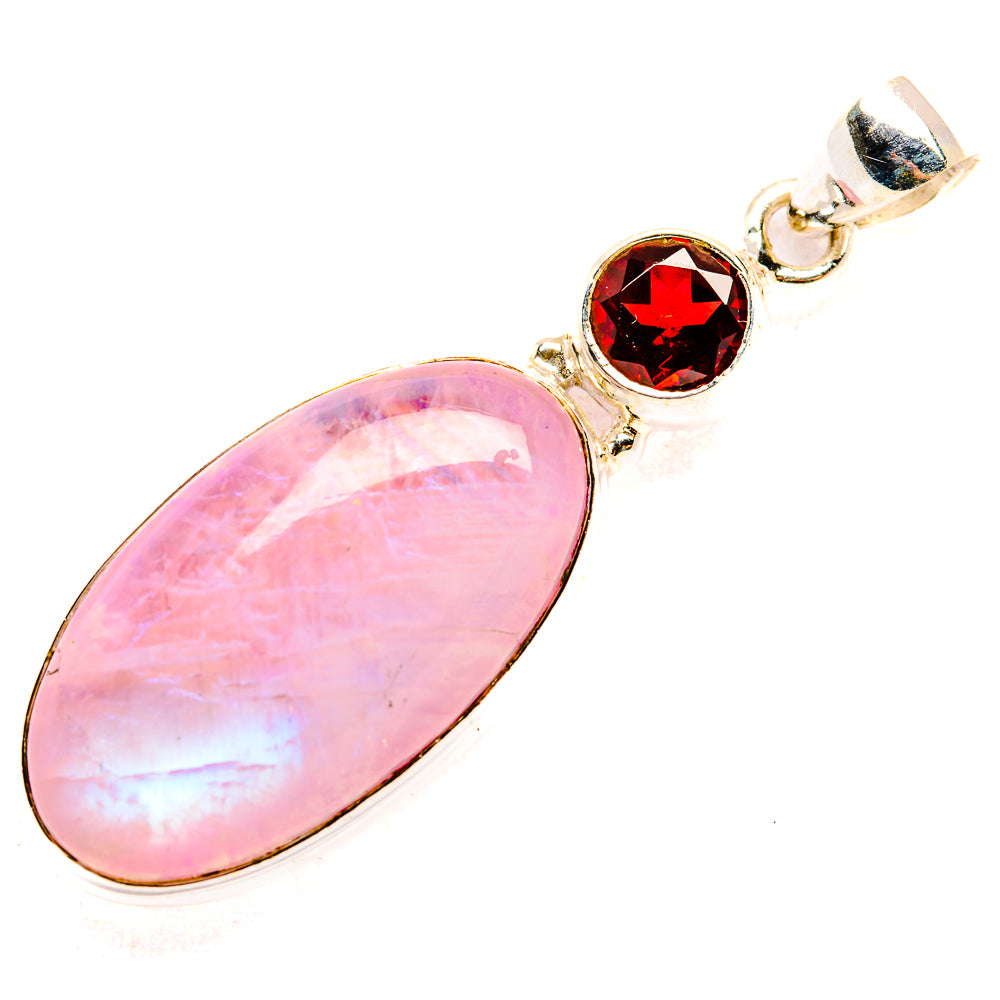 Pink Moonstone Pendants handcrafted by Ana Silver Co - PD33594 - Photo 2