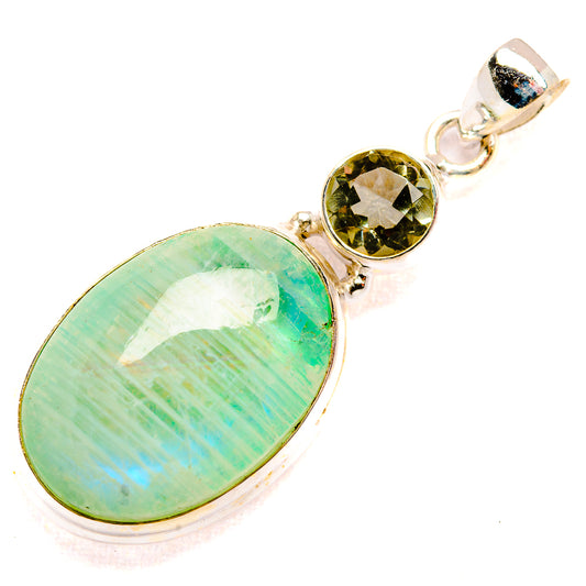 Green Moonstone Pendants handcrafted by Ana Silver Co - PD33596 - Photo 2