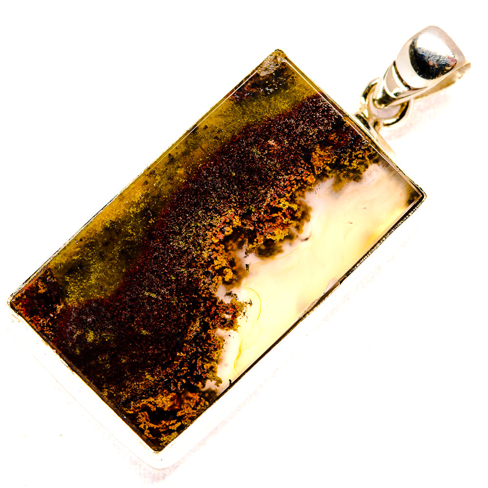 Indonesian Plume Agate Pendants handcrafted by Ana Silver Co - PD33609 - Photo 2