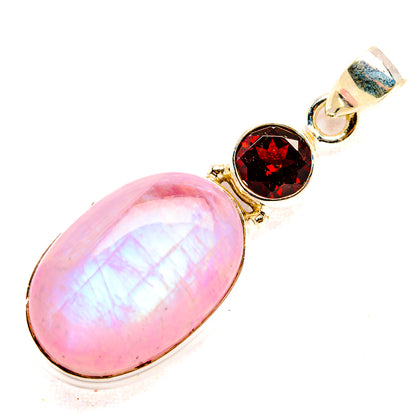 Pink Moonstone Pendants handcrafted by Ana Silver Co - PD33612 - Photo 2