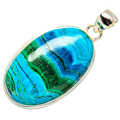 Malachite In Chrysocolla Pendants handcrafted by Ana Silver Co - PD33623 - Photo 2