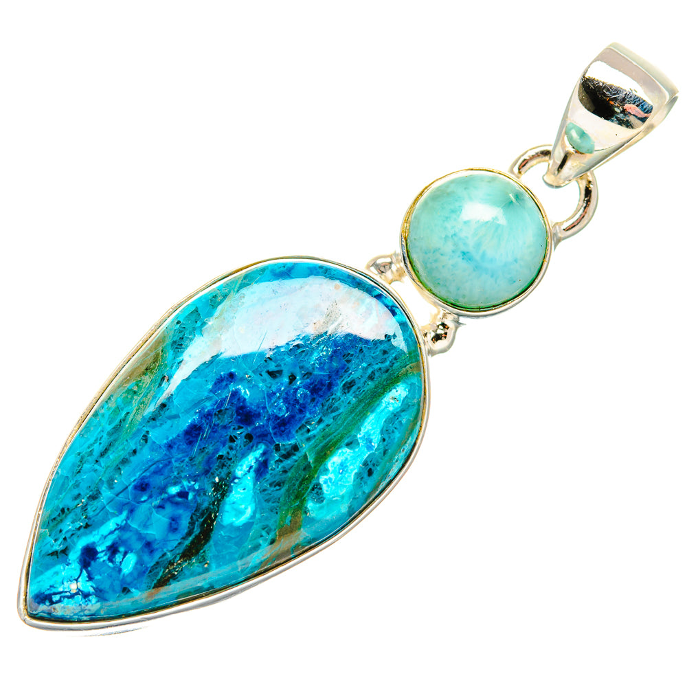 Chrysocolla Pendants handcrafted by Ana Silver Co - PD33637 - Photo 2