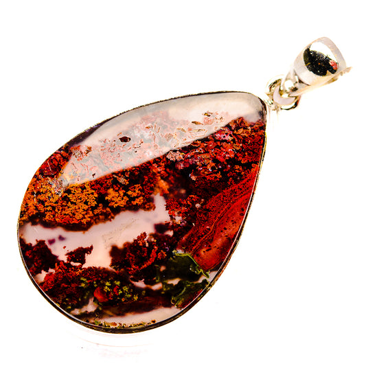 Indonesian Plume Agate Pendants handcrafted by Ana Silver Co - PD33685 - Photo 2
