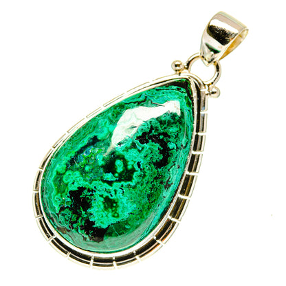 Malachite In Chrysocolla Pendants handcrafted by Ana Silver Co - PD3369