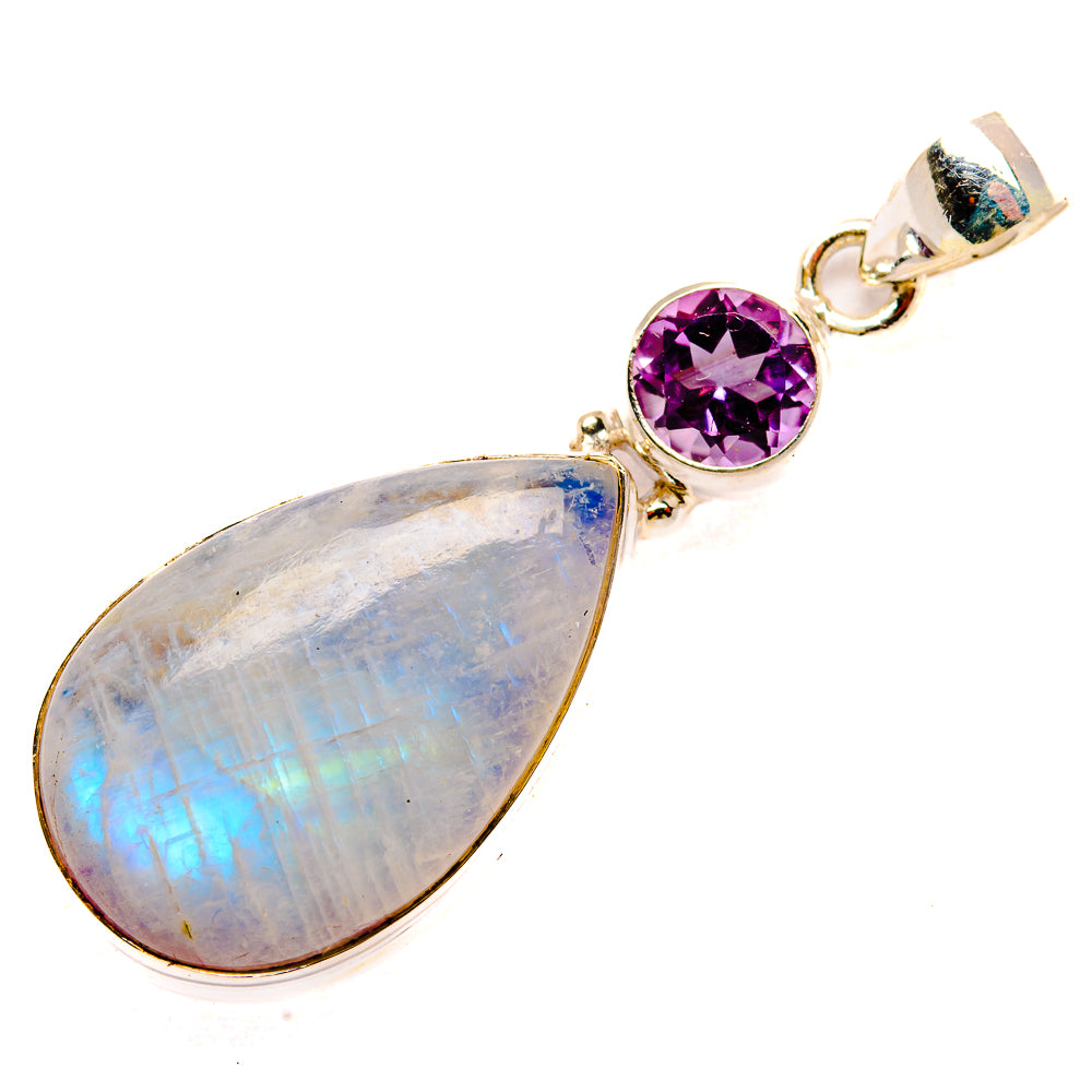 Rainbow Moonstone Pendants handcrafted by Ana Silver Co - PD33706 - Photo 2