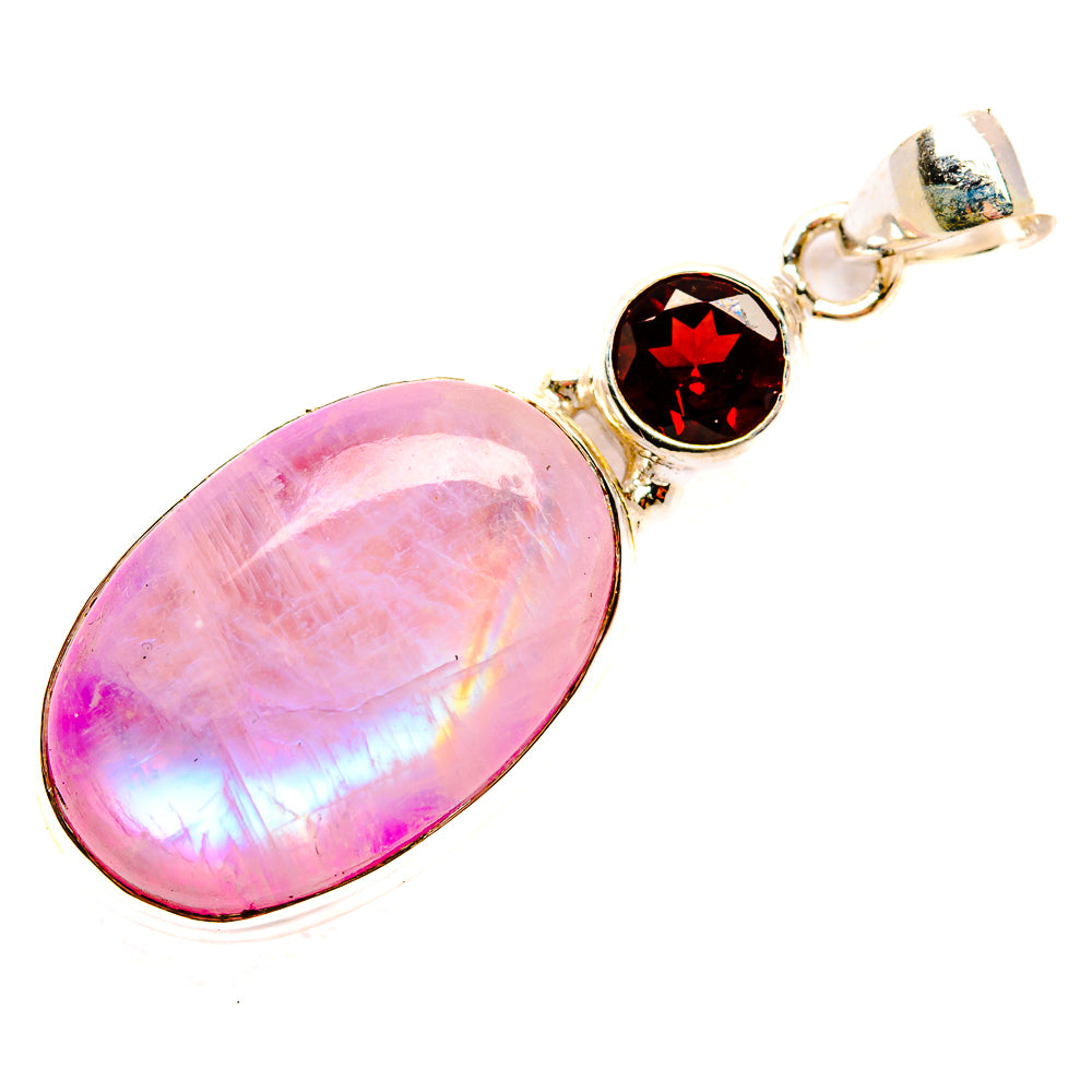 Pink Moonstone Pendants handcrafted by Ana Silver Co - PD33708 - Photo 2