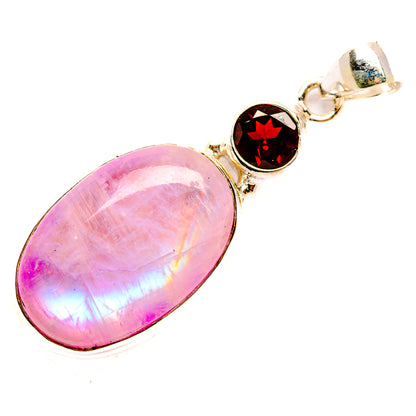 Pink Moonstone Pendants handcrafted by Ana Silver Co - PD33708 - Photo 2
