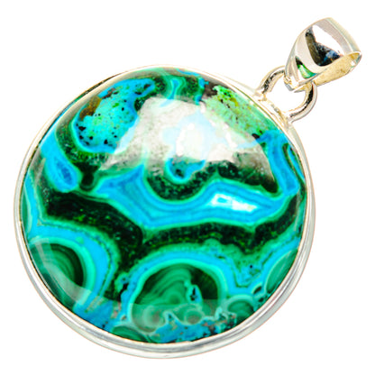 Malachite In Chrysocolla Pendants handcrafted by Ana Silver Co - PD33723 - Photo 2