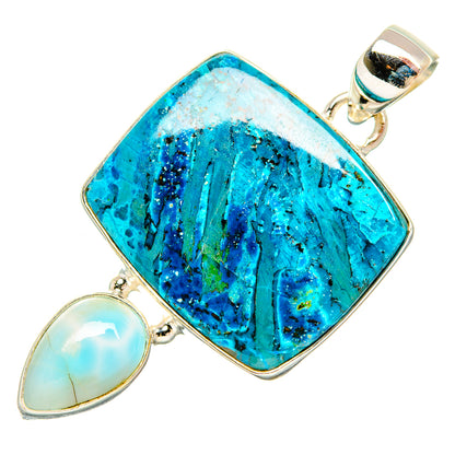 Chrysocolla Pendants handcrafted by Ana Silver Co - PD33725 - Photo 2