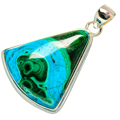Malachite In Chrysocolla Pendants handcrafted by Ana Silver Co - PD33767 - Photo 2